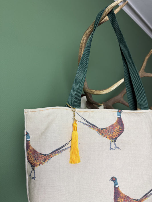 Die Fasane - mit Stoffhenkeln und Reißverschluss