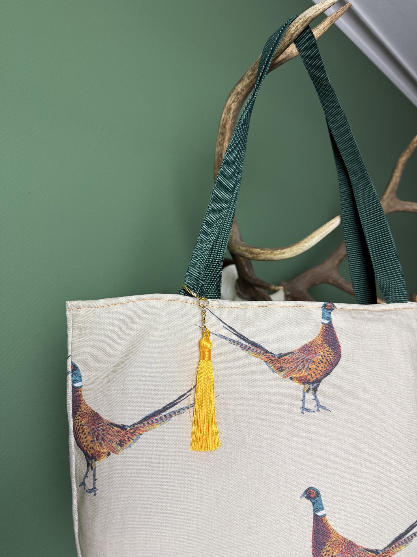 Die Fasane - mit Stoffhenkeln und Reißverschluss